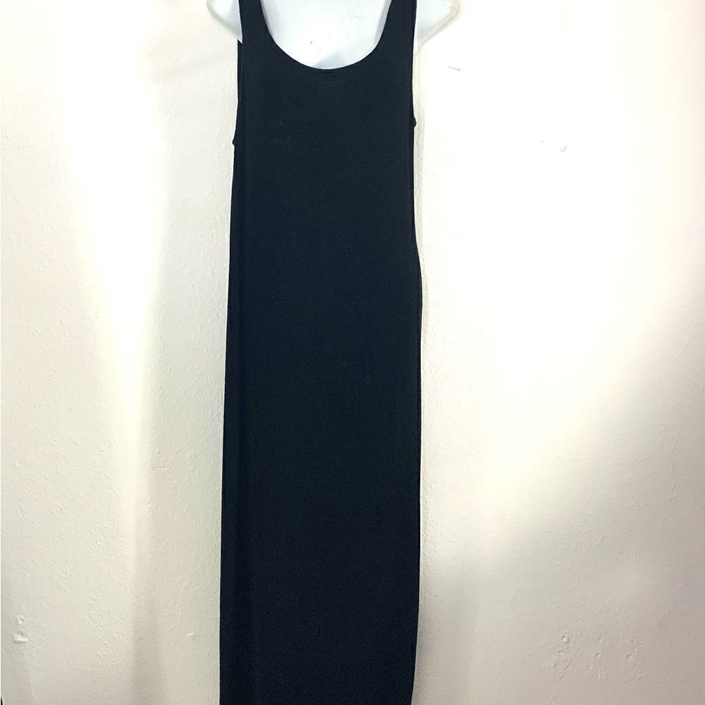 Vintage Black Christmas New Years Festive Dress w/ Gold Sheer Beaded Overlay - Picture 14 of 14